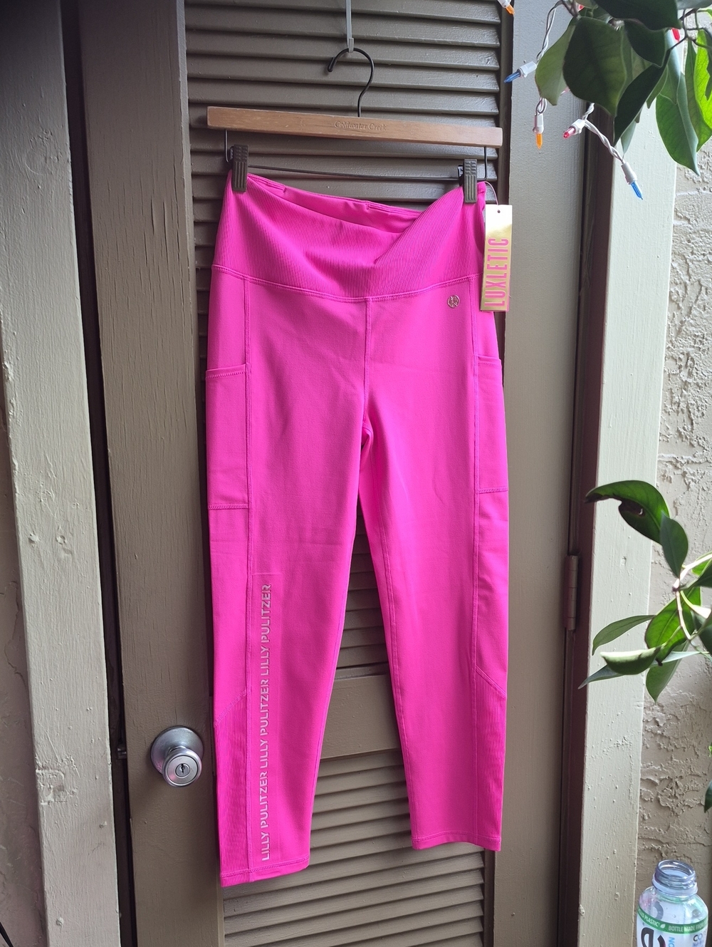 Lilly Pulitzer Hot Pink/Resort White Weekender High-Rise Midi Size M New UPF50+